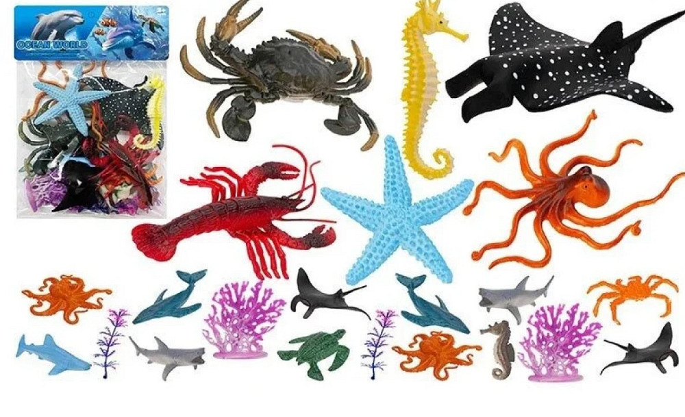 Набір тварин Океан 18 морських тварин корали водорості (0412-64 F) Чернігів - фото 1