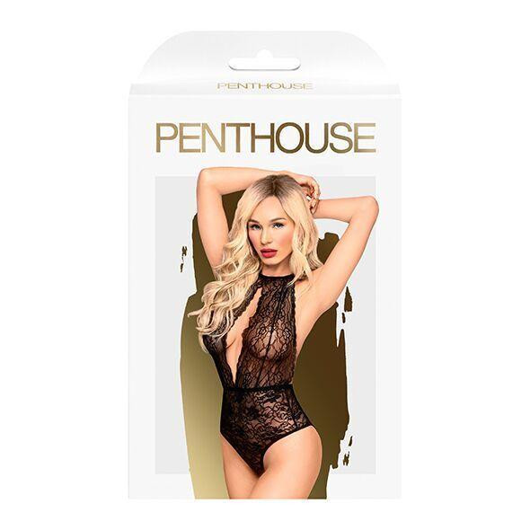 Боді з глибоким декольте та високими трусиками Penthouse - Toxic Powder Black M/L Sex Aura Київ - фото 3