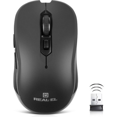 Мышка REAL-EL RM-331W Wireless Black (EL123200044) Винница - изображение 8