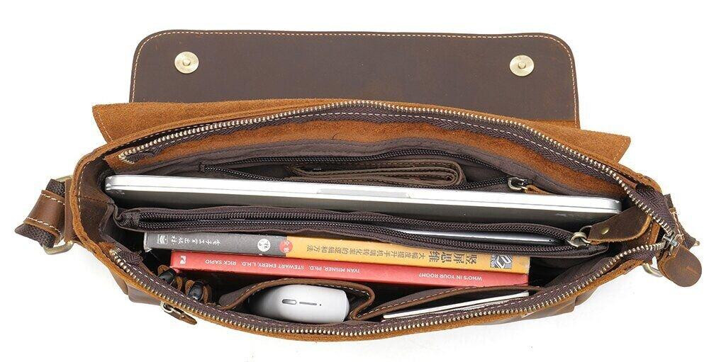 Сумка чоловіча crazy horse Vintage 14780 Коричнева Київ - фото 10