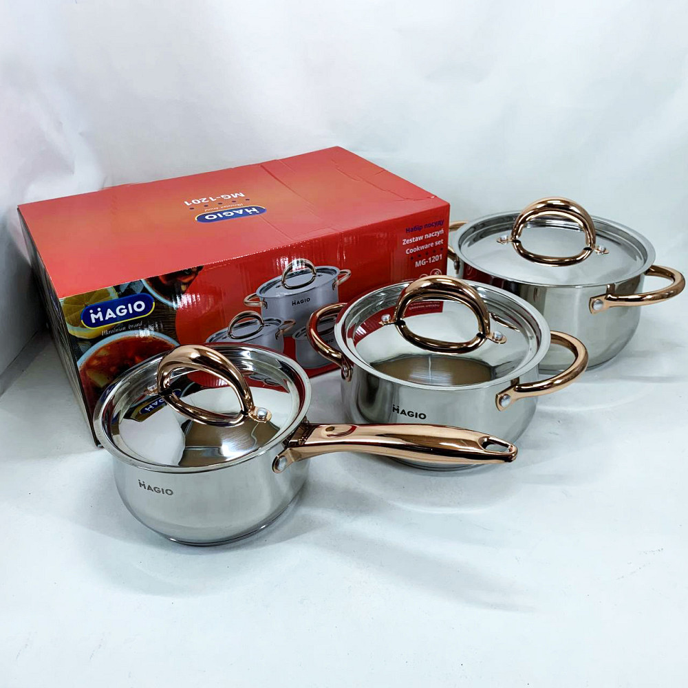 Набор больших кастрюль, Набор каструль с антипригарным покрытием кастрюль хорошего качевства TF-87 Львов - изображение 2