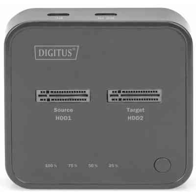 Порт-репликатор Digitus Dual M.2 NVMe SSD USB Type-C 3.2 Black (DA-71545) Винница