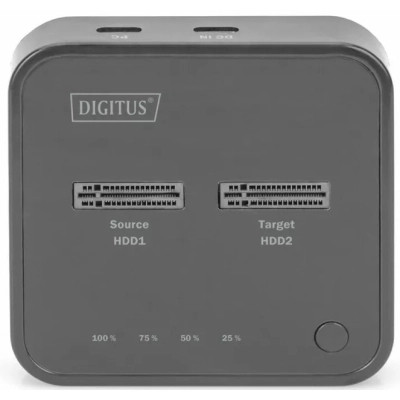 Порт-реплікатор Digitus Dual M.2 NVMe SSD USB Type-C 3.2 Black (DA-71545) Вінниця - фото 3