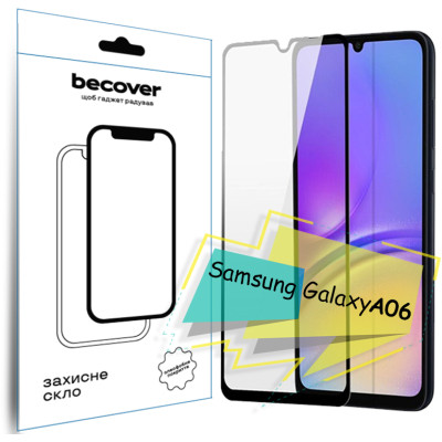 Стекло защитное BeCover Samsung Galaxy A06 SM-A065 Black (713240) Винница - изображение 1