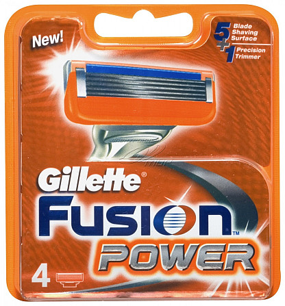 Сменные лезия для бритвы Gillette Fusion Power 4 шт Киев - изображение 1