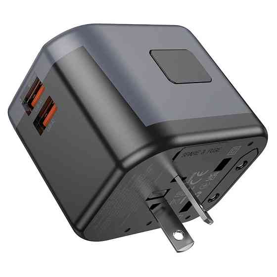 Мережевий зарядний пристрій BOROFONE BAC13 Leader 3-port PD20W(1C2A) universal conversion charger Black Одеса