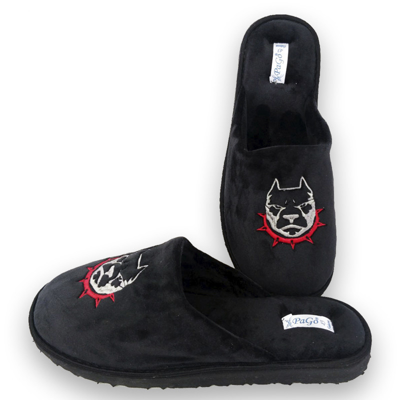 Тапочки кімнатні чоловічі закриті для дому PaGo "Пітбуль" чорні Одесса - изображение 3