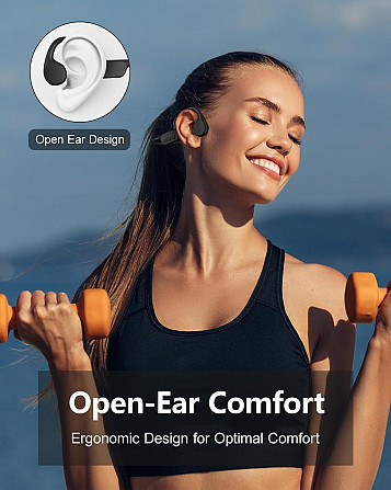 Кісткові навушники для плавання водонепроникні Open Ear IPX8 з MP3 плеєром 32GB, Bluetooth 5.3, спор Київ - фото 8