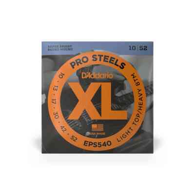 Струны для гитары D'Addario XL ProSteels Light Top / Heavy Bottom (10-52) (EPS540) Винница