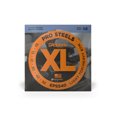 Струни для гітари D'Addario XL ProSteels Light Top / Heavy Bottom (10-52) (EPS540) Вінниця - фото 1