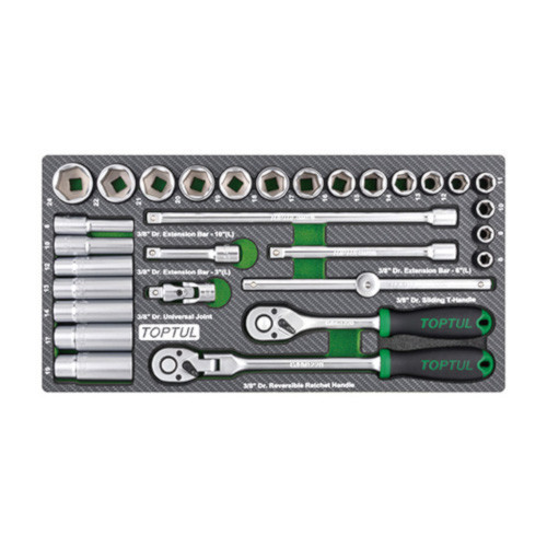 Тріскачки і головки в ложементі 3/8" 30ед. TOPTUL GEA3005 Чернігів - фото 1