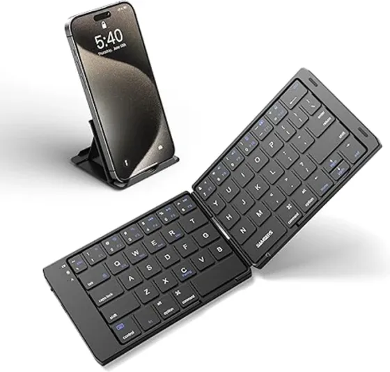 Складна портативна міні Bluetooth-клавіатура B023 для Android, IOS, Windows (eng/ua) Black,67 клавіш Одеса