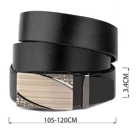 Ремінь з автоматичною пряжкою з візерунком Vintage 20251 Чорний Київ