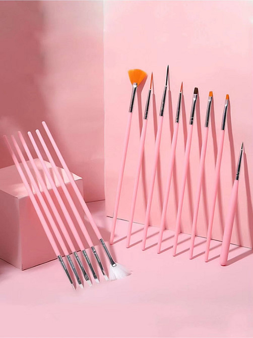 Набор кистей для маникюра и педикюра профессиональный набор для нейл-арта 31 шт Каменец-Подольский - изображение 6