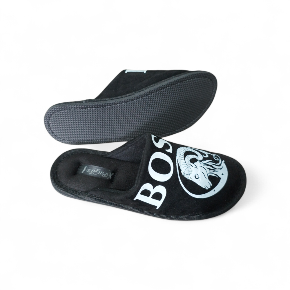 Хатні капці підліткові хлопчик домашні кімнатні PaGo Знаки зодіаку "Овен" Чорні Одеса - фото 3