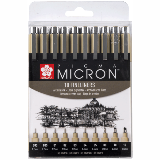Набір лінерів PIGMA Micron 10шт Чорний Sakura Київ