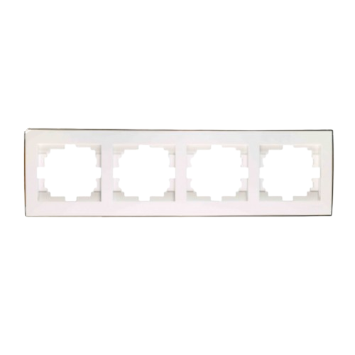 RAIN білий Рамка горизонтальна 4-а з боковою вставкою золото Лезард Житомир - фото 1