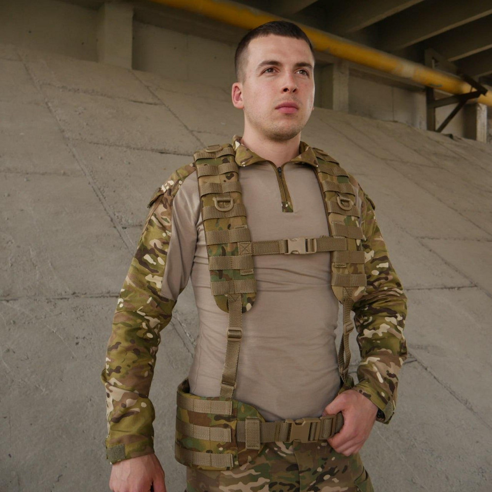 Тактичний рпс розвантажувальний пояс ремінь з лямками чоловічий рпс пояс розгрузка ремінно плечова система мультикикам     WAR Львів - фото 2