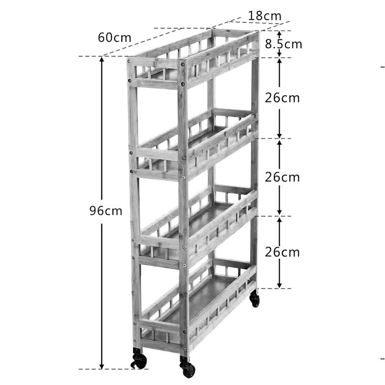 Етажерка для ванної на коліщатах "Шеріл" палісандр Миколаїв - фото 2
