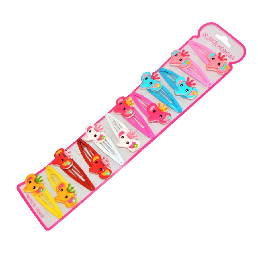 Затискач дитячий для волосся "Слоники" 0109-061-2, 12 шт Вінниця - фото 1