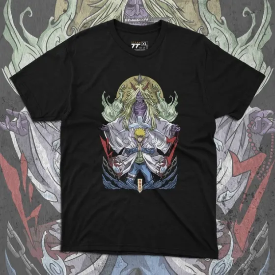 Футболка чоловіча з  принтом Наруто Минато и Шинигами Розмір 48 Дніпро