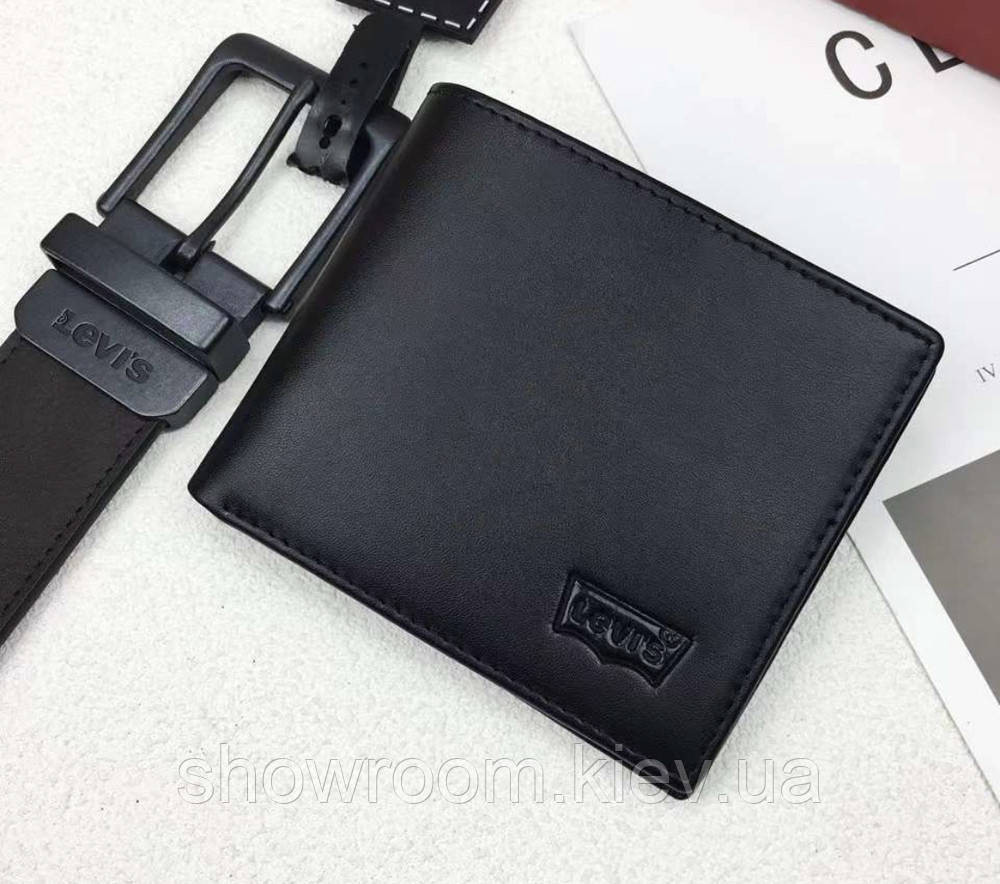 Чоловічий подарунковий набір ремінь і портмоне Levis (509) Київ - фото 4