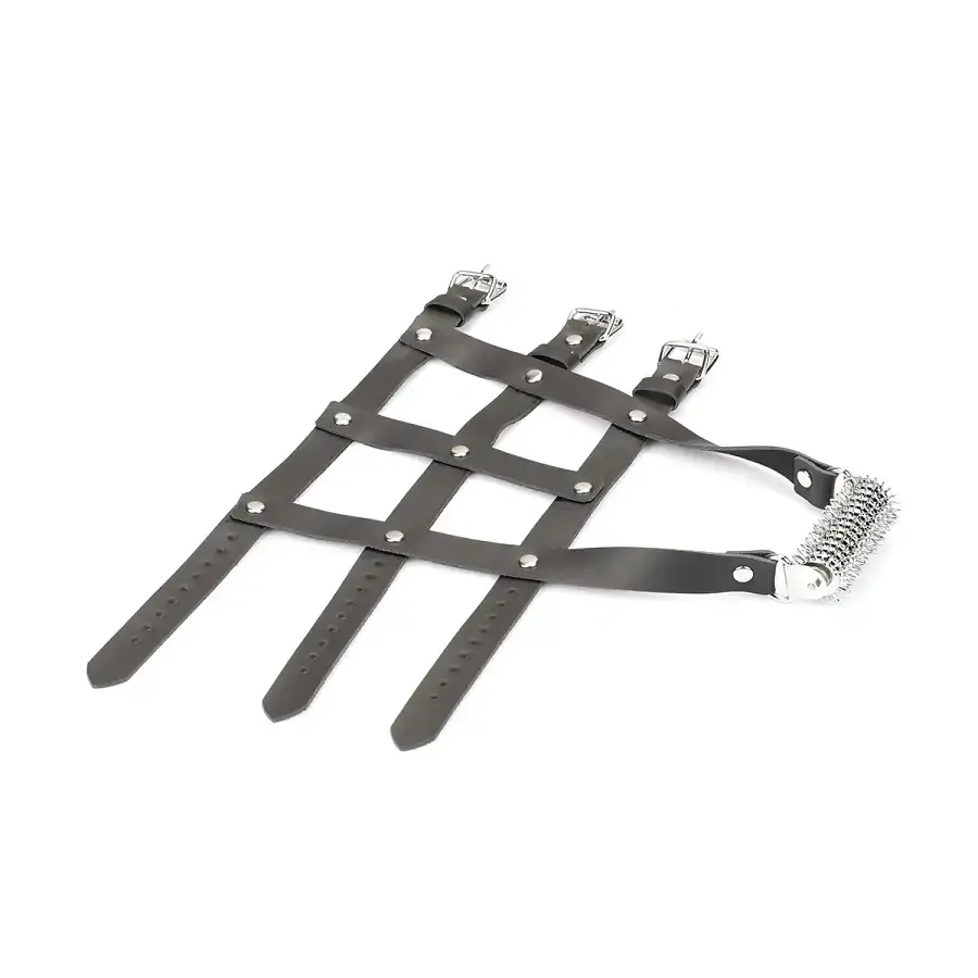 Кожаная портупея для голеностопа со шпорами Liebe Seele Leather High Heel Ankle Harness Silver Львов - изображение 4