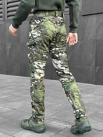 Штани карго чоловічі весняні з кишенями мультикам Pobedov Static Київ