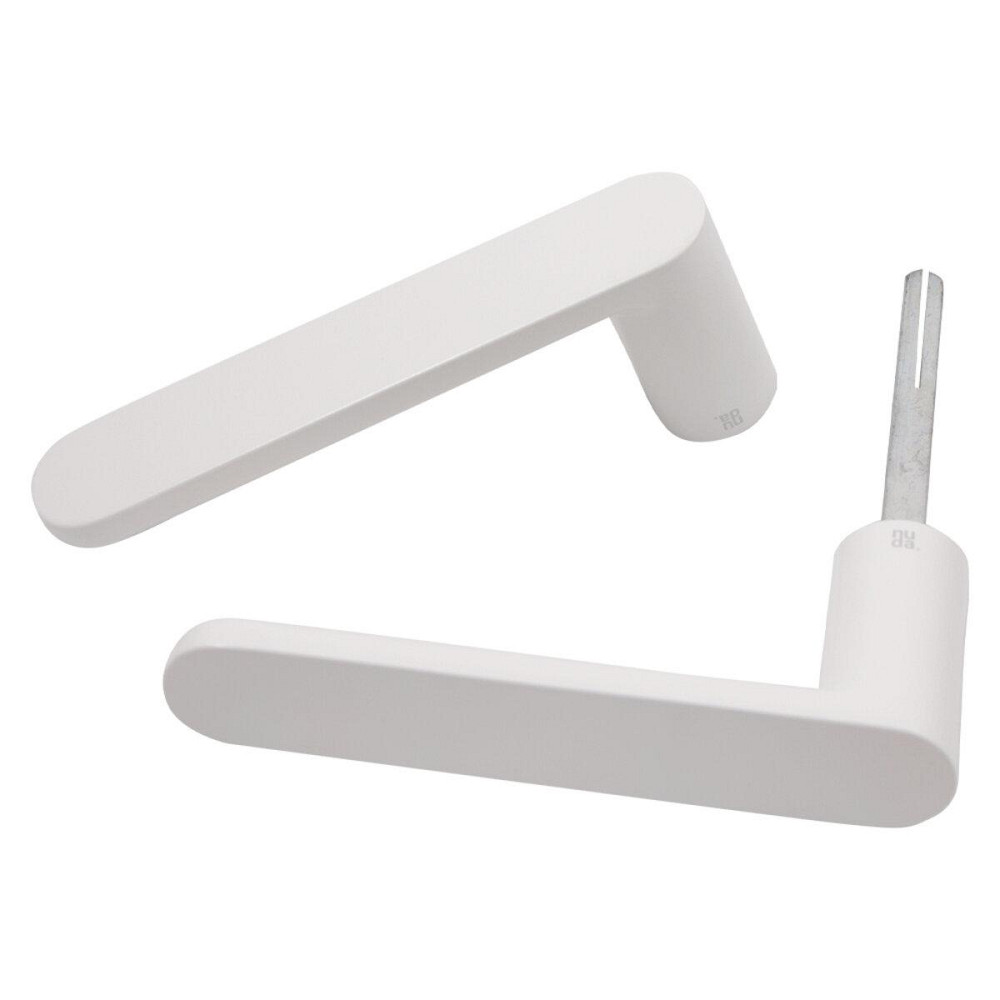 Дверная ручка на розетте Nuda Pure белый матовый R ф/с Киев - изображение 2