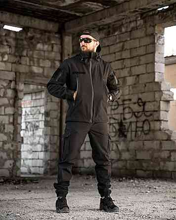 Тактический костюм софтшел BANDIT черный  ВТ7955 Одесса