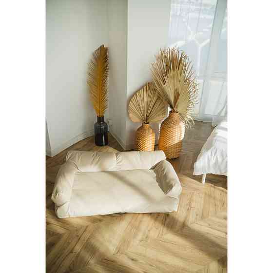 Велюровий диванчик для собак і котів Incor бежевий 10073 L (100х60х30) Київ