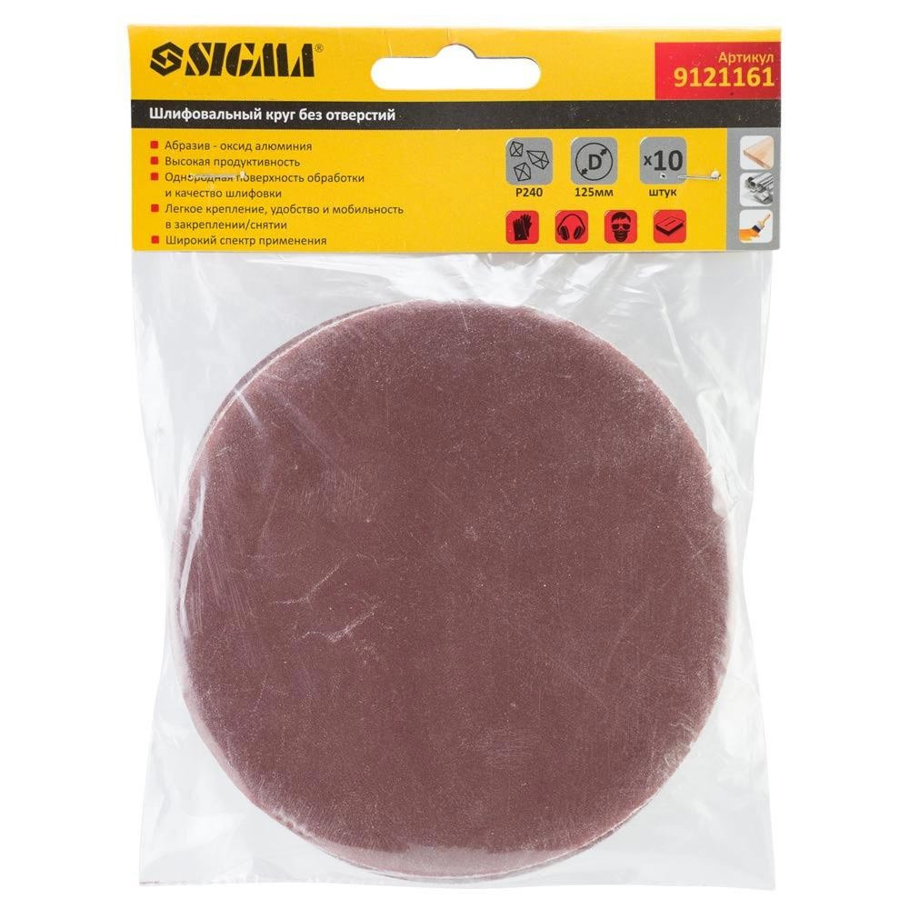 Sigma Шлифовальный круг без отверстий Ø125мм P240 (10шт) SIGMA (9121161) Киев - изображение 3