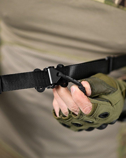 2х двоточковий ремінь збройовий cordura чорний мультикам ДЛ6322 Одеса - фото 5