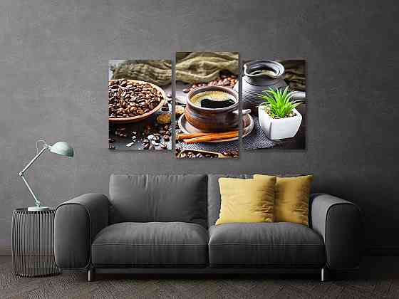 Модульная картина в гостиную / спальню Кава Art-693_3 Киев