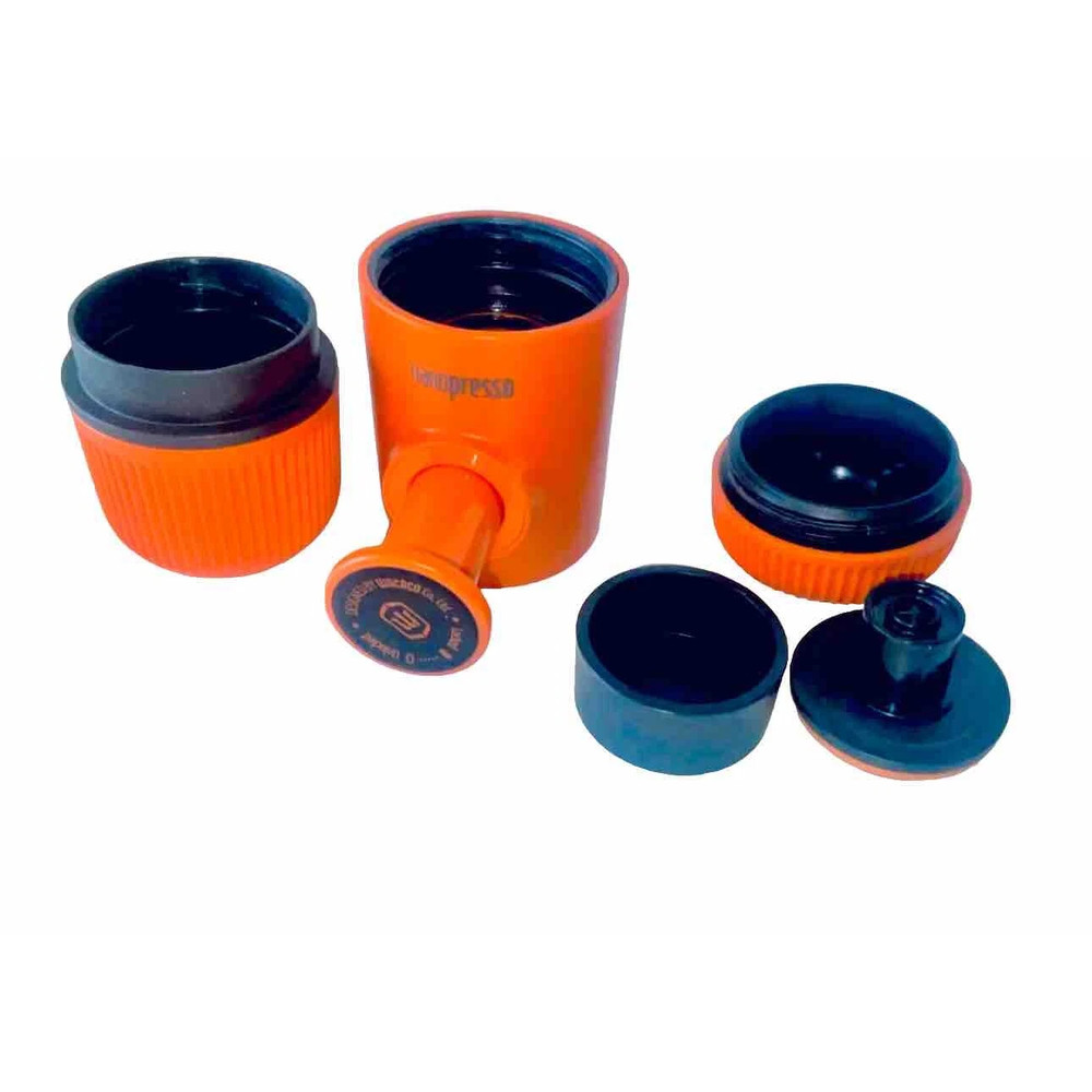 Портативна еспресо-кавоварка Wacaco Nanopresso помаранчева, механічна, для меленої кави Киев - изображение 2