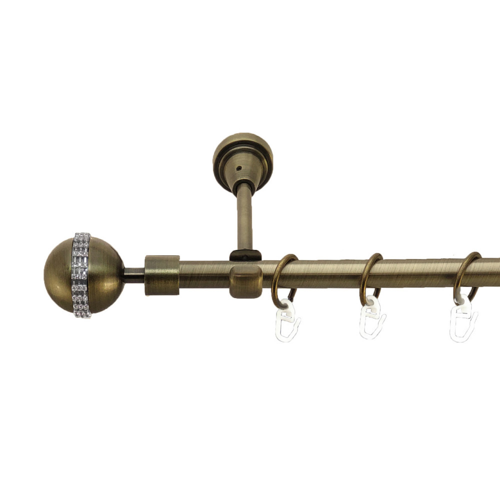 Карниз Orvit Авея металевий однорядний відкритий Антик 16 мм 160 см (3327828) Львов - изображение 1