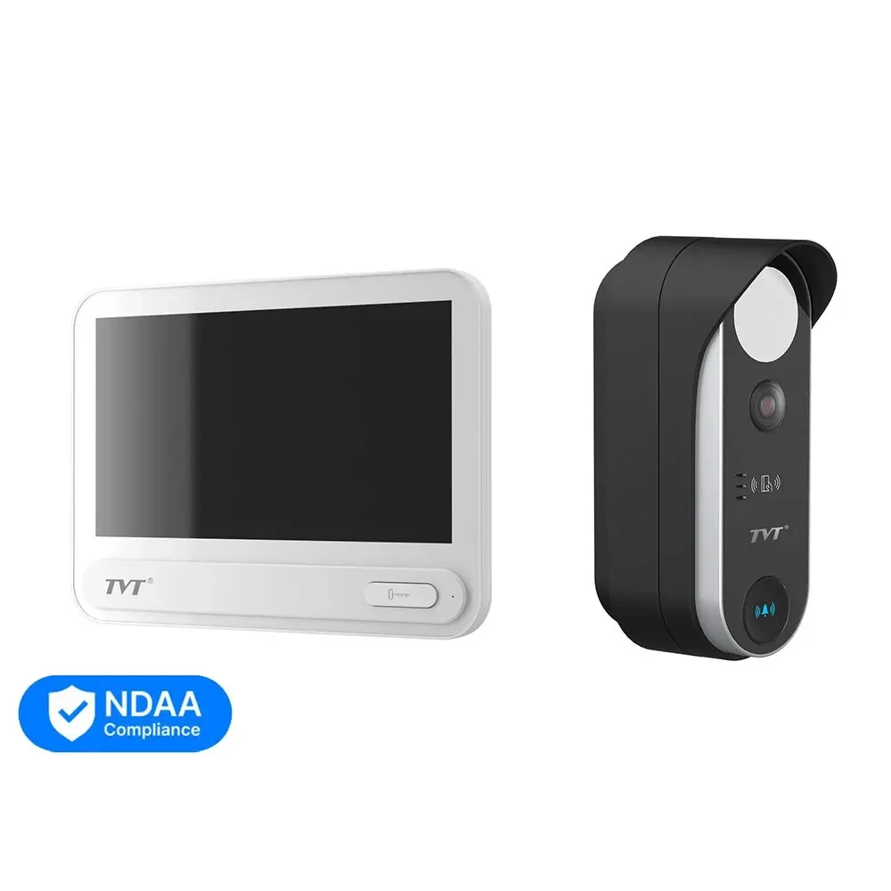 Комплект IP-відеодомофона з WiFi TVT TE-KT6101-001 White: відеодомофон 7