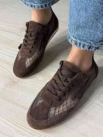 Кросівки жіночі Meideli 880-9 замшеві з сіткою снікерси коричневі, 37, 23,5 см Київ