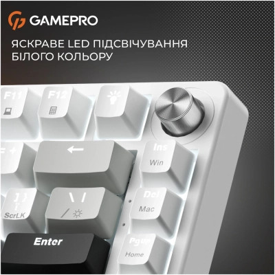 Клавіатура GamePro Genesis Silverlight MK126 USB UA Grey (MK126) Вінниця - фото 7