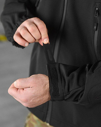 Весенняя тактическая куртка softshell masad черная Киев - изображение 17