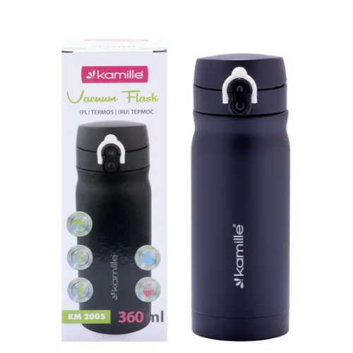 Термопляшка 360мл нержавіюча сталь (мікс) KAMILLE 2005 Житомир - изображение 6