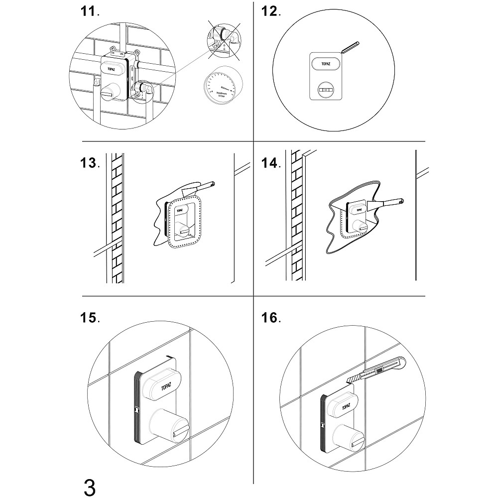 Душова система вбудована TOPAZ LOFT TLF 32117-L06-C-Termostat Луцк - изображение 7