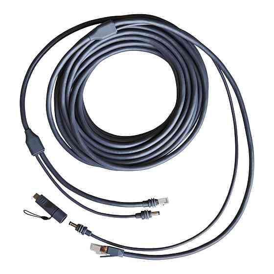 Кабель Hugener 2 в 1 Starlink Mini для зарядки DC/USB-C + Ethernet-кабель 15 м Киев