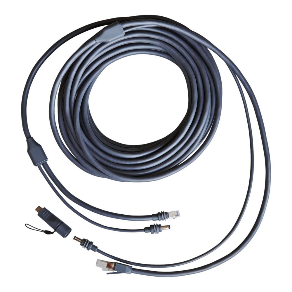 Кабель Hugener 2 в 1 Starlink Mini для заряджання DC/USB-C + Ethernet-кабель 15 м Київ - фото 1