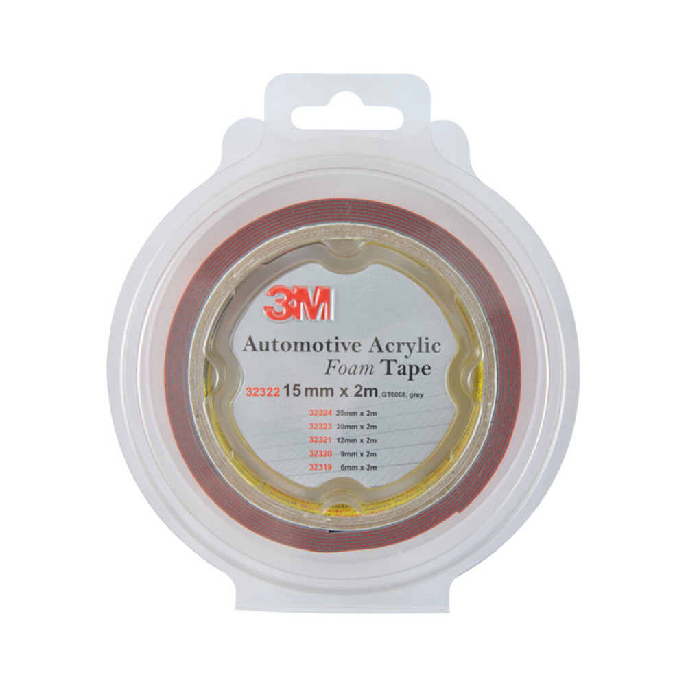 Стрічка клеюча двостороння 3M, темно-сіра, 15ммx2м, блістер, 1шт Київ - фото 1
