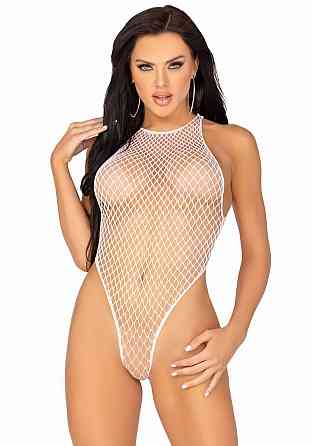 Боді-сітка Leg Avenue Net snap crotch tank bodysuit White, One Size Sex Aura Київ