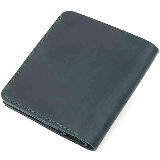 Небольшое винтажное кожаное портмоне Shvigel 16603 Зеленый Киев