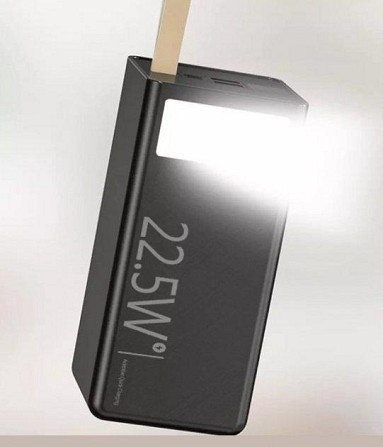 Внешний аккумулятор Повербанк 50000 mAh WUW Y500 22.5W с фонариком (Black&White) Винница - изображение 3