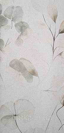 Обои виниловые на флизелине Rasch County Living метровые листья ветки цветы прованс зеленые коричневые на бел Киев