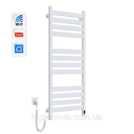 Сушарка для рушників Largo 500х1200 Sensor з Wi-Fi, ліва з таймером, білий оксамит Чернівці